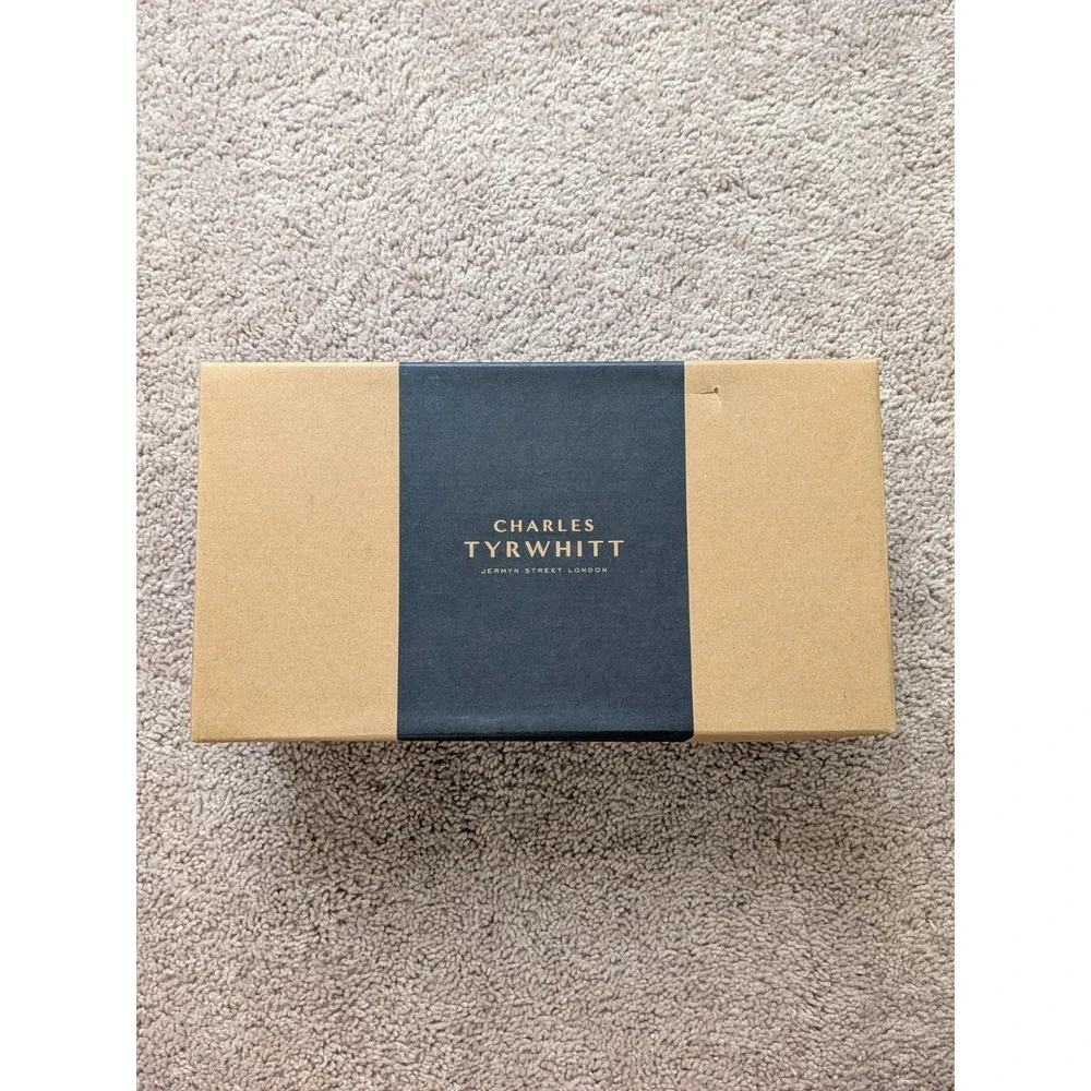 Charles Tyrwhitt Black Leather Penny Loafers Mens US 9.5 UK 8.5 NEW In BOX